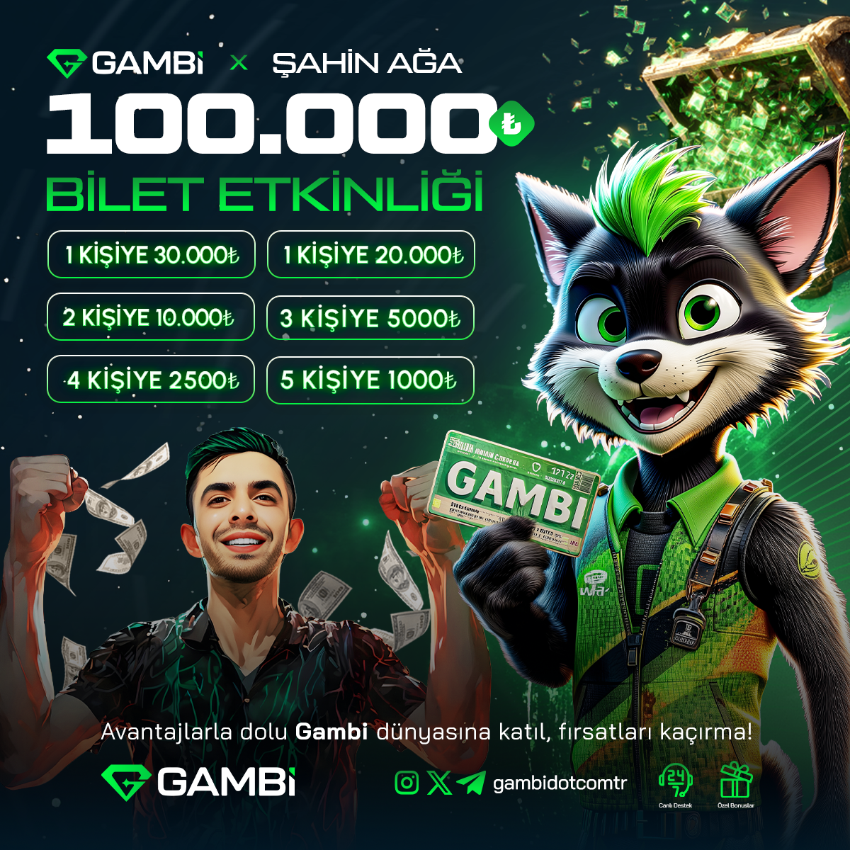 100 K ÖDÜLLÜ BİLET ETKİNLİĞİ